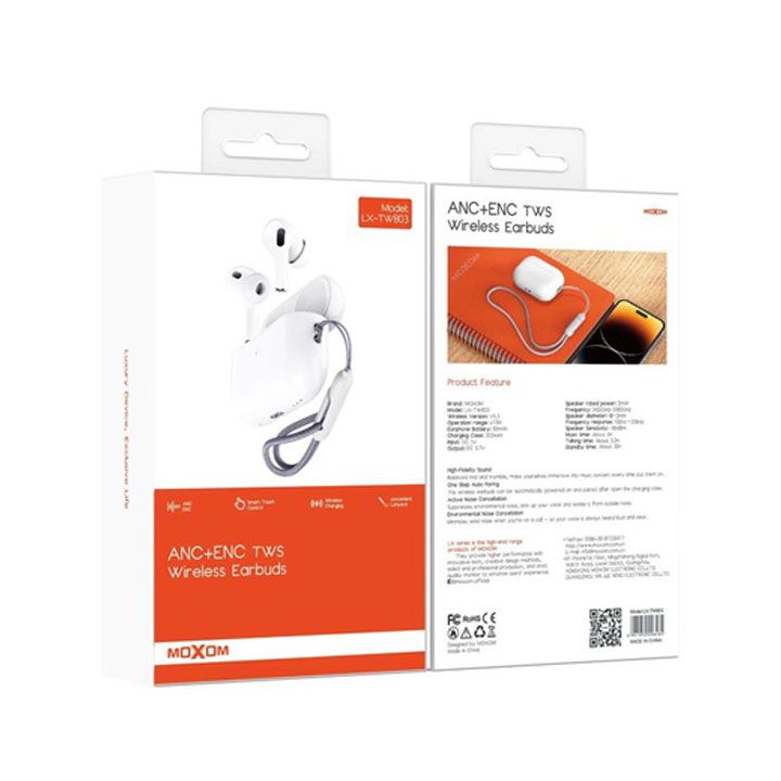 Moxom LX-TW803 ANC + ENC TWS Wireless Earbuds Moxom LX-TW803 ANC + ENC TWS Wireless Earbuds